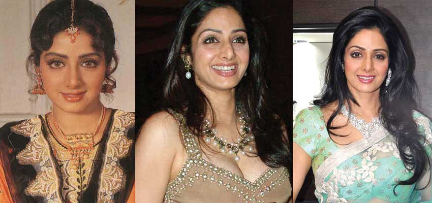 sridevi plastic surgery